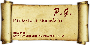 Piskolczi Germán névjegykártya